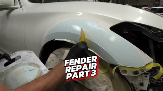 In this episode, we continue with its infiniti Fender repair, by adding some glazing putty. I'll share with you how to block it out and then we'll talk about how to mix up primer and apply your primer to your repair area all of this to help you with your repair restoration project on your vehicle. #foryou #autobodyforbeginners #autobodyhacks #bondotips #autobodyfillertipandtricks #mixingandapplyingprimer #CapCut