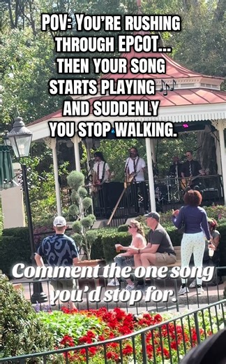 That moment when you’re walking through EPCOT and the live band starts playing your song… and suddenly the whole day slows down. Music memories just hit different in the World Showcase. What song would stop you in your tracks? 🎶 #EPCOTMusic #DisneyWorldShowcase #DisneyAdults #EPCOTVibes #DisneyNostalgia