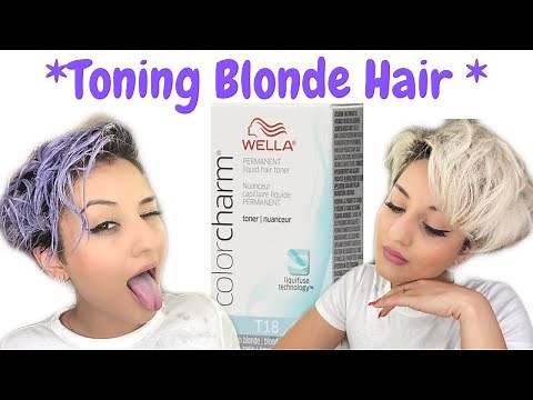 How to TONE your blonde hair at HOME| Using WELLA T18| No more YELLOW!!!