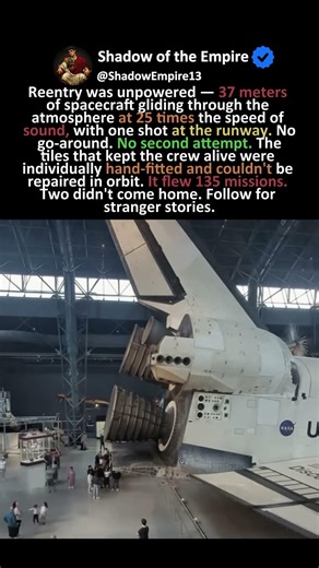 The Space Shuttle Was a Flying Spaceship That Landed Like an Airplane. It Had No Engine to Do So