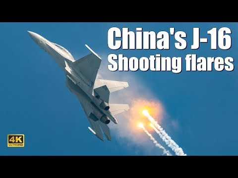 原声！涡流+干扰弹+放减速板：歼-16珠海航展表演合集
