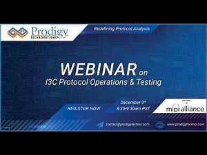 I3C Protocol | Webinar | How to debug I3C Interface | Prodigy Technovations