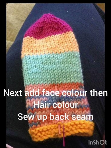 Easy knitted doll for toddlers - safe for little ones #knitting #handmade