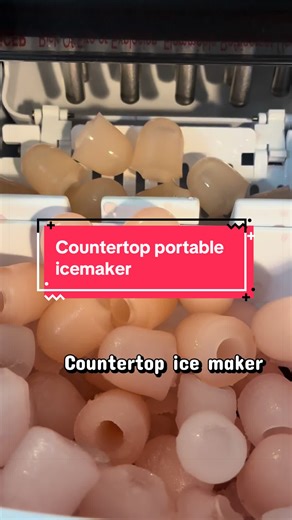 Portable countertop icemaker makes fresh bullet ice in six minutes. This icemaker has a self cleaning function, and no plumbing is required. Perfect for poolside, kitchens, RVs, parties, campers, iced coffee lovers, church fellowships, and family reunions. ##icemaker##portableicemaker##countertopicemaker##tiktokshopcreatorpicks##bulletice@@Euhomy_global@@Euhomy Ice machine@@Euhomy Home