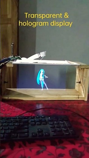 how to make transparent display monitor & hologram 3D #transparent #hologram #display #monitor