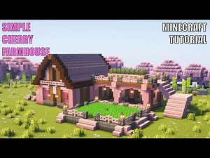 Minecraft: Simple Cherry Blossom Farmhouse - Tutorial