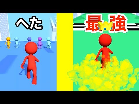めっちゃ早くて笑える棒人間の競走アスレチック【 Fall Race 3D 】