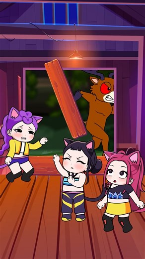 Help HUNTR/X Girls Mira Zoey and Rumi Escape The Deer's Pursuit