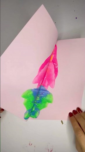 Fantasy art with fluorescent acrylic colors #art #painting