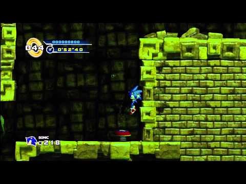 Sonic the Hedgehog 4 "Episode 1": Lost Labyrinth Zone Act 3 [1080 HD]