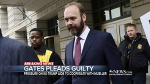 GATES PLEADS GUILTY: Rick Gates, a former top adviser to the Donald J. Trump campaign who stayed on during the transition, pleads guilty to two counts in the Russia investigation as new charges are made against Paul Manafort. Pierre Thomas reports. http://abcn.ws/2sQskMP | ABC World News Tonight with David Muir