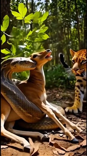 Leopard vs Python EPIC Wildlife Battle for Deer rescue