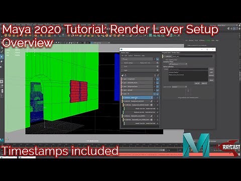 Maya Tutorial 2020: Render Layer Setup Overview with Timestamps