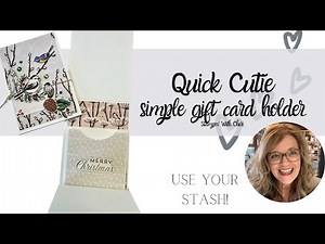 Cute, Quick, Easy!! Make a Sweet Gift Card Holder Stampin' Up!