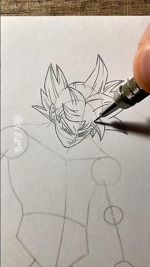 Drawing Goku - Dragon ball super #shorts