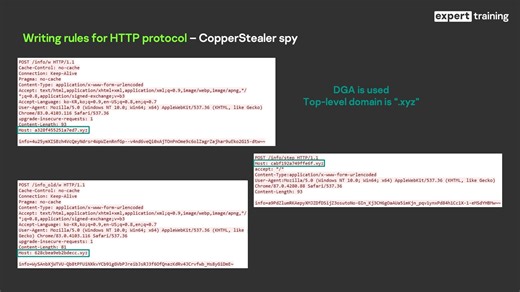 05. Writing rule for CopperStealer spy