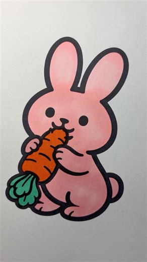 Relaxing Bunny Coloring ASMR 🐰 Satisfying Marker Sounds for Sleep | No Talking 🌙