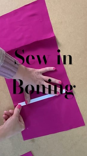 Sew in boning, full tutorial out now! #dressmaking #sewing #sewingtutorial #boning