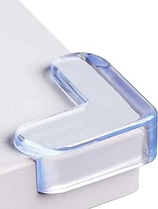 24 Pack Corner Protector for Baby: Baby Proofing Safety Corner Clear Furniture Tablet Corner Protection| Protectors Guards, Baby Proof Bumper & Cushion to Cover Sharp Furniture & Table Edges(L Shape)