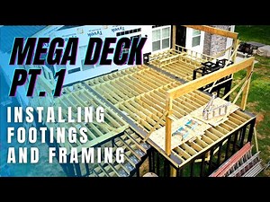 Installing Helical Piles and Deck Framing - MEGA DECK PART 1