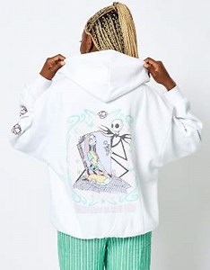 Skinnydip London x Disney The Nightmare Before Christmas Hoodie in White | ASOS