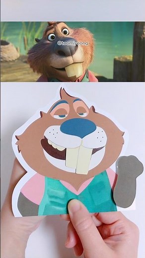 Zootopia 2: Making a Nibbles Paper Puppet for New Year’s Greetings🦫🌅