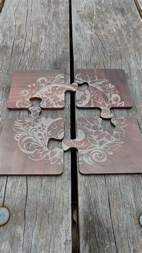 Puzzle piece engraving. Turned out great😃