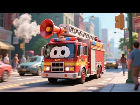 Fire Truck Siren With Baby 🚒👶 | Learn Vehicles & Sounds for Kids | Fun Preschool Video