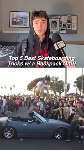 tal on Instagram: "The top 5 best skateboarding tricks while wearing a backpack 🎒 5. @themuska - Crooked Grind 4. @tajahdavis Davis - Front Crook + Nollie Crook Nollie Heel 3. @burberry.erry - Bigspin Front Board 2. Jason Byoun- Lines in NYC 1. @tyshawn - Switch Front Heel HM. @starheadbody @colinmckay @bturner_ Thanks to @jenkemmag for their article “A SALUTE TO SKATING IN BACKPACKS” which was a key secondary source in the production of this video. #skateboarding #culture #history"