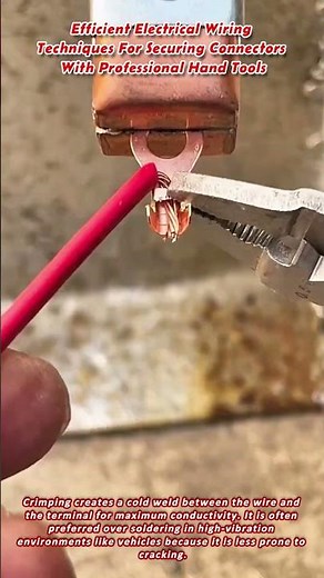 Efficient Electrical Wiring Techniques For Securing Connectors With Professional Hand Tools