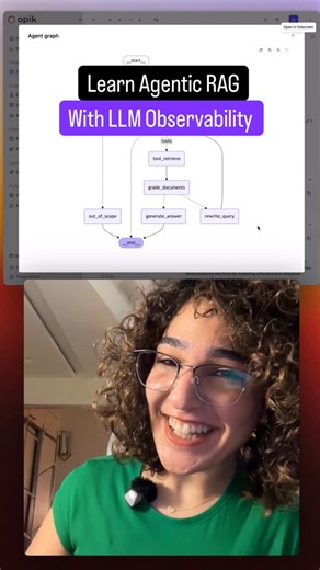Shirin Khosravi Jam on Instagram: "Comment “Agentic” to get a complete walkthrough of the LLM Observability YouTube video. Earlier my Agentic RAG was a black box. 4 things I can now see after adding LLM observability: 𝟭. 𝗧𝗿𝗮𝗰𝗲 𝗩𝗶𝘀𝘂𝗮𝗹𝗶𝘇𝗮𝘁𝗶𝗼𝗻 See every step your agent takes → Guardrail → Retrieve → Grade → Generate ↳ No more debugging blind 𝟮. 𝗛𝘂𝗺𝗮𝗻 𝗥𝗲𝘃𝗶𝗲𝘄 𝗙𝗲𝗲𝗱𝗯𝗮𝗰𝗸 Track which queries fail and why → Thumbs up/down on each trace ↳ Subject matter experts valida