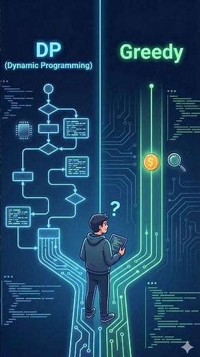 Dynamic programming VS Greedy algorithm 👀 #dsa #algorithm #dynamicprogramming #coding #education