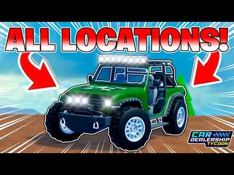 All PART LOCATIONS for Car Factory Hunt in Car Dealership Tycoon!!