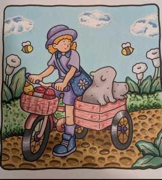 Coloring Girl Moments | Girl Riding Through the Countryside with Capybaras 🐾✨