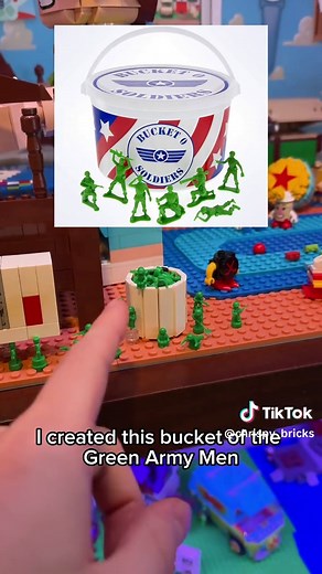 I just got all of these custom LEGO green army men from Brick Mini to add to our Toy Story Andy's room display! #lego #toystory #legotoystory @LEGO @Disney @Pixar
