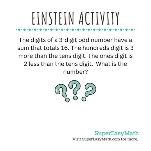 What is the number? #tiffany #supereasymath #einsteinactivity #math #number