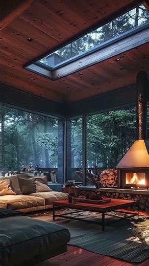Raining in monsoon season and beautiful house's