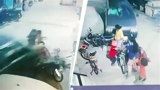 Video: Speeding car hits woman, 4 children, drags them for 10 feet in Kota