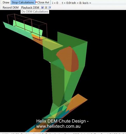 Helix DEM Transfer Chute Design - Lump and fines 8000tph