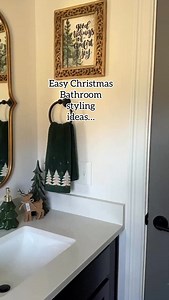 Do you add Christmas touches to your bathrooms? I’ll be honest, I usually don’t- but I decided to add a few things to our half bath this year and I’m loving how much of an impact these simple touches made! Give it a try ♥️ #christmasdecor #christmasdecorideas #christmasdecorating #christmasbathroom #bathroomdecor #christmasinspo | Wilshire Collections