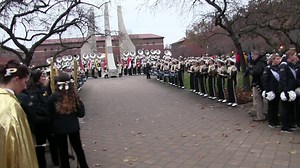 In this video recorded after the final game of the 2019 football season, the band goes through their normal drum major breakdown, except this time seniors are included. | Purdue Band Fan