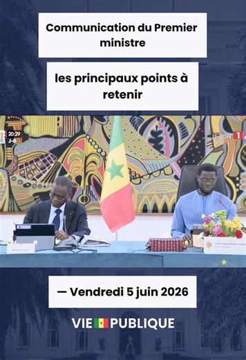 Communication du Premier ministre 5 juin 2026 – points clés
