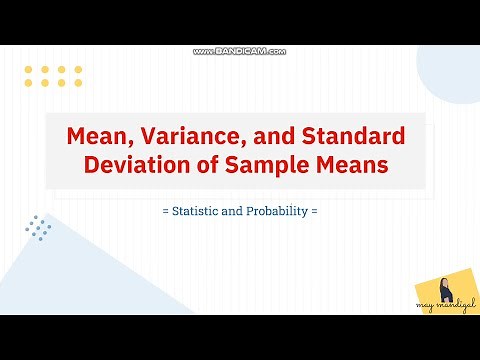 STATPRO - 07 Mean, Variance, and Standard Deviation of Sampling Distribution of Sample Means