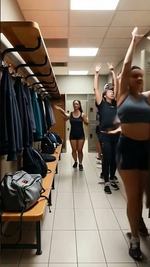 Fast motion cheerleaders