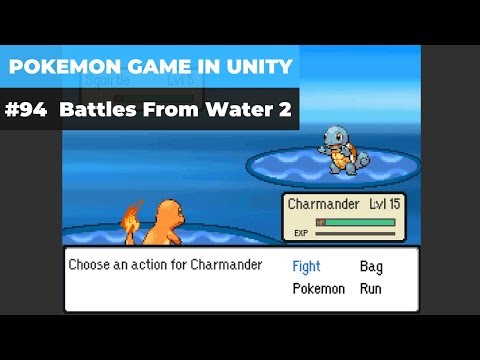 Make A Game Like Pokemon in Unity | #94 - Improving Battles from Water