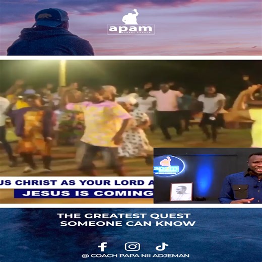 The greatest quest. Pray with us everyday on our Prayer line From 6AM II 1PM II 6PM II 9PM All in Eastern New York and Toronto times And 10pm Ghana time Download the free conference call app on Play store or App store #abundant #lifeinchrist #healingrain #viraltiktok #getapp #fyp #joinetheline #viral #eternity #legacy | Coach Papa Nii Adjeman