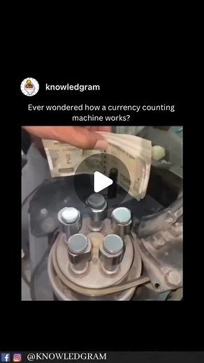 knowledgram on Instagram: "Slow motion working of currency counting machines . . If you enjoyed this post, please give it a ❤️ and check out @knowledgram for more science and daily facts. . . All credit reserved to respective creator. 😊 [DM for credit & removal request] #currency #money #dollars #earning #onlinearning #amazingfacts #machine #enginering"