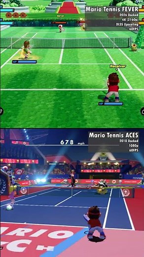 Mario Tennis Aces (2018) vs Fever (2026), Switch 1 vs. Switch 2