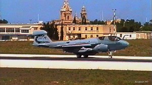 Malta International Airshow 1998 - Grumman EA-6B Prowler, United States Navy, VAQ-132 ' Scorpions', USS Eisenhower - departing Malta (Aviation MT). | Aviation MT