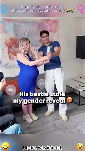 Something went wrong at the gender revelation party 😂😭 #genderreveal #fail #fyp #babylove #funny